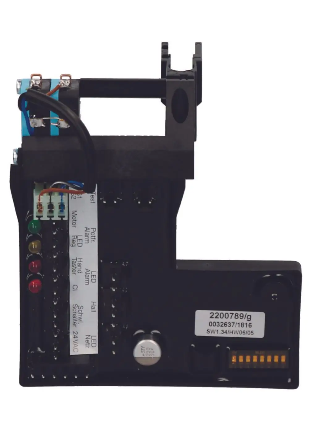 Judo Elektroblock mit mehreren Anschlüssen und LEDs zur Statusanzeige, zum Einsatz in elektronischen Anwendungen oder Steuerungen.